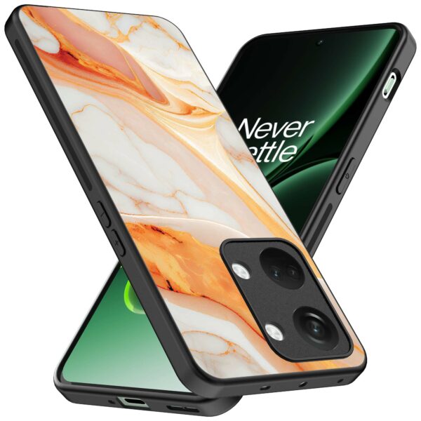 oranje marmer opdruk_OnePlus Nord 3 Telefoonhoesje (2)