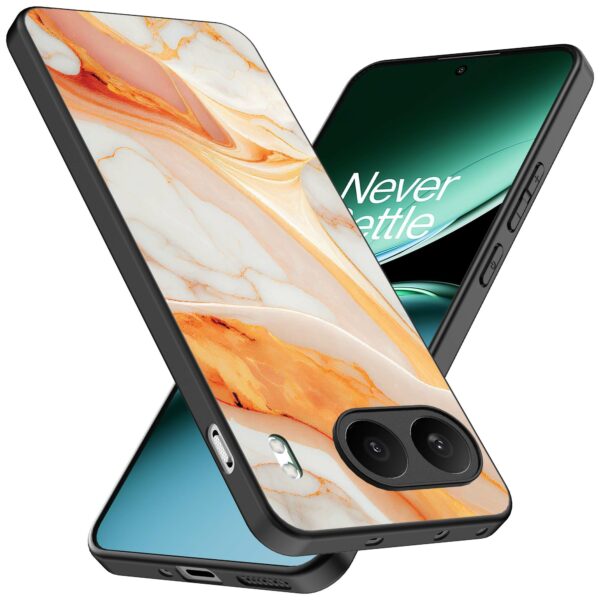 oranje marmer opdruk_OnePlus Nord 4 Telefoonhoesje (2)