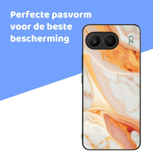 oranje marmer opdruk_OnePlus Nord 4 Telefoonhoesje (4)