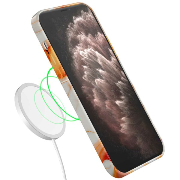 oranje marmer opdruk_iPhone 11 Pro Max telefoonhoesje met volledige rondom bedrukking (7)