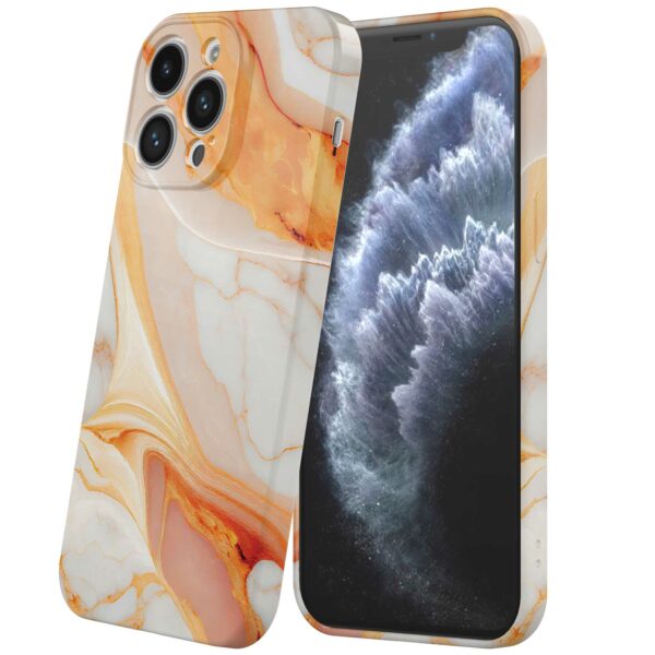 oranje marmer opdruk_iPhone 11 Pro telefoonhoesje met volledige rondom bedrukking (6)
