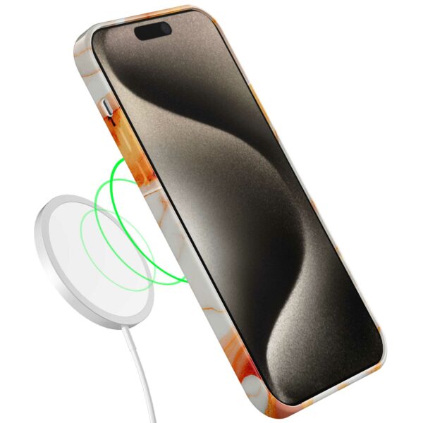 oranje marmer opdruk_iPhone 15 Pro Max telefoonhoesje met volledige rondom bedrukking (7)