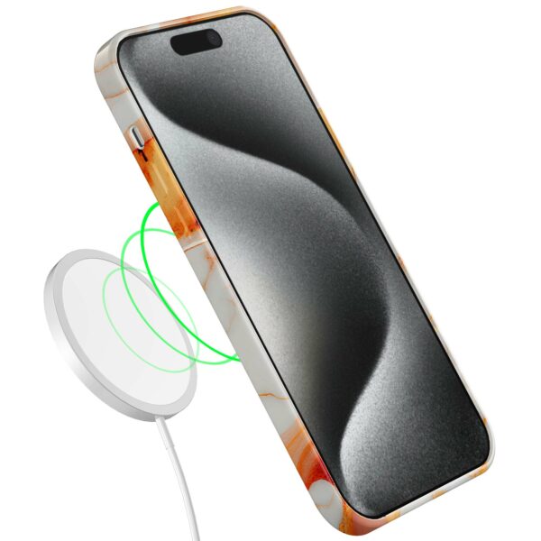 oranje marmer opdruk_iPhone 15 Pro telefoonhoesje met volledige rondom bedrukking (7)