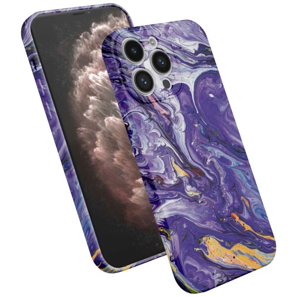 paars goud marmer opdruk_iPhone 11 Pro Max telefoonhoesje met volledige rondom bedrukking (2)
