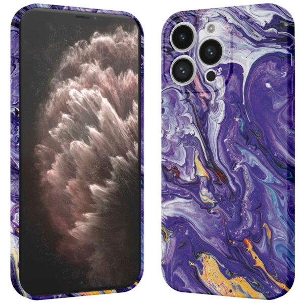 paars goud marmer opdruk_iPhone 11 Pro Max telefoonhoesje met volledige rondom bedrukking (3)