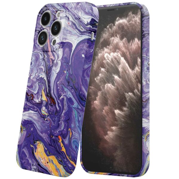 paars goud marmer opdruk_iPhone 11 Pro Max telefoonhoesje met volledige rondom bedrukking (6)