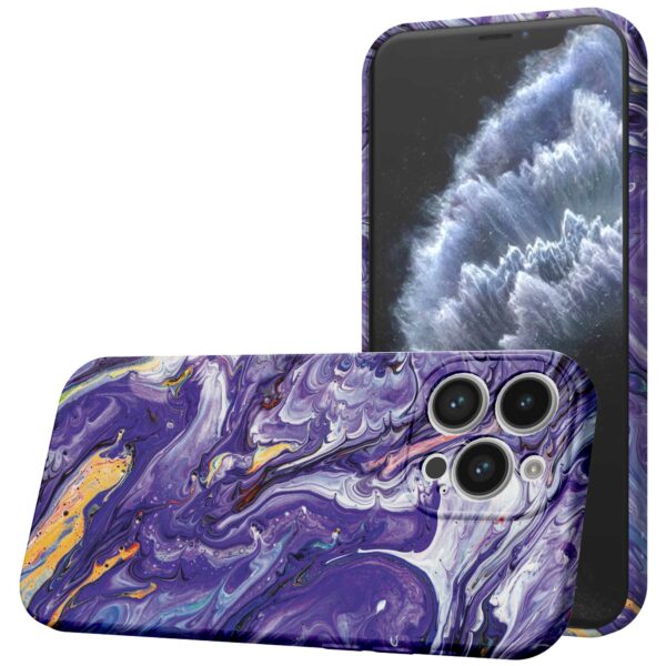 paars goud marmer opdruk_iPhone 11 Pro telefoonhoesje met volledige rondom bedrukking (1)