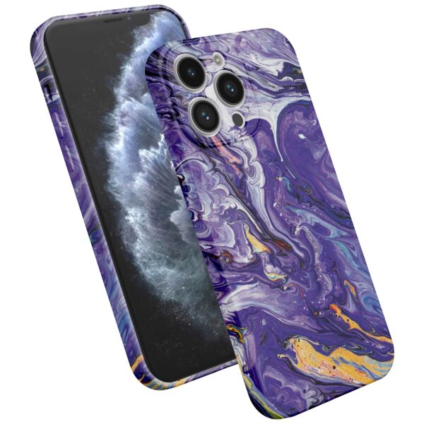 paars goud marmer opdruk_iPhone 11 Pro telefoonhoesje met volledige rondom bedrukking (2)