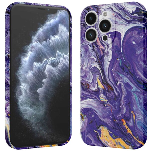 paars goud marmer opdruk_iPhone 11 Pro telefoonhoesje met volledige rondom bedrukking (3)