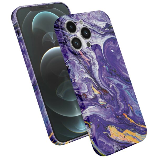 paars goud marmer opdruk_iPhone 12 Pro Max telefoonhoesje met volledige rondom bedrukking (2)