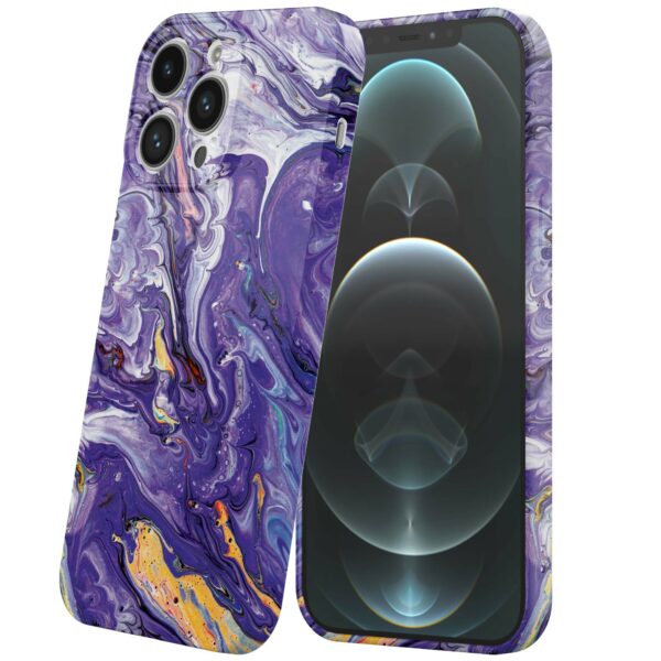 paars goud marmer opdruk_iPhone 12 Pro Max telefoonhoesje met volledige rondom bedrukking (6)