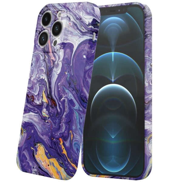 paars goud marmer opdruk_iPhone 12 Pro telefoonhoesje met volledige rondom bedrukking (6)