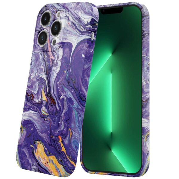 paars goud marmer opdruk_iPhone 13 Pro Max telefoonhoesje met volledige rondom bedrukking (6)