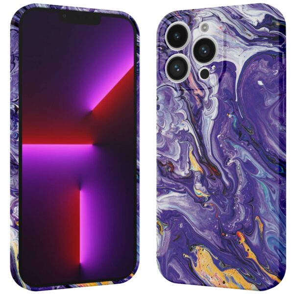 paars goud marmer opdruk_iPhone 13 Pro telefoonhoesje met volledige rondom bedrukking (3)