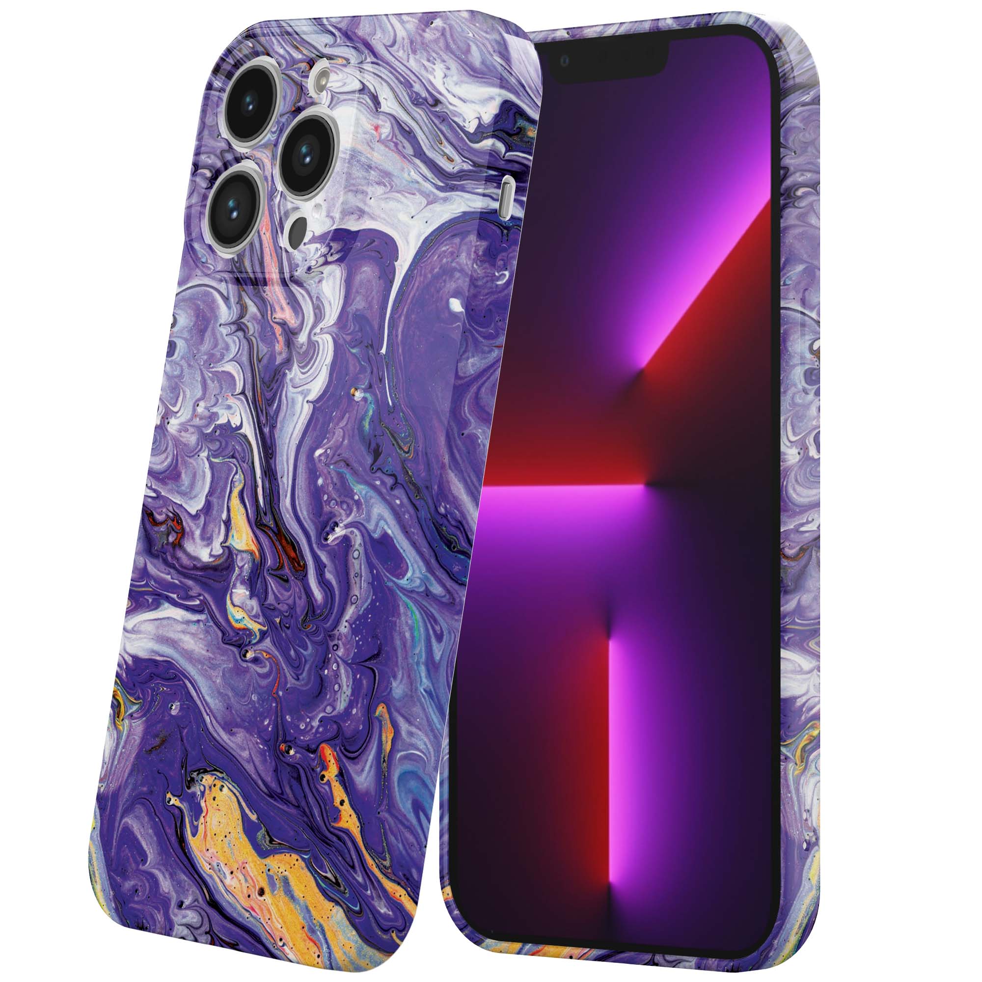 paars goud marmer opdruk_iPhone 13 Pro telefoonhoesje met volledige rondom bedrukking (6)