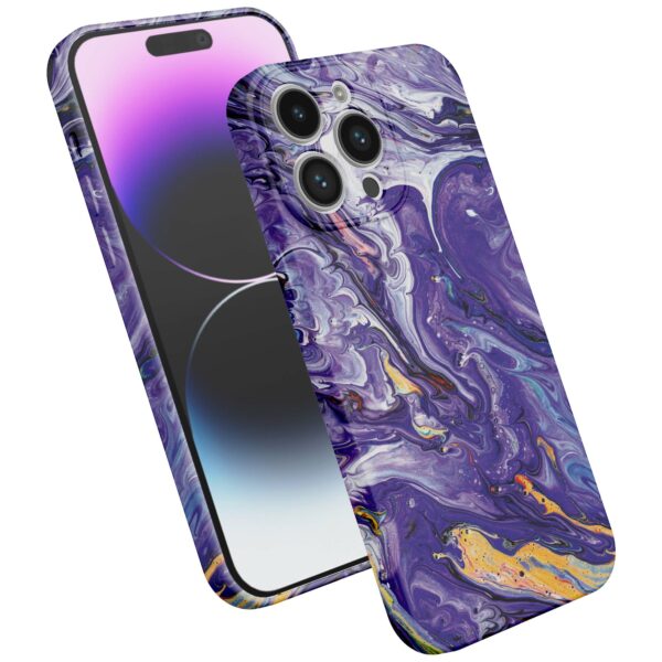 paars goud marmer opdruk_iPhone 14 Pro Max telefoonhoesje met volledige rondom bedrukking (2)