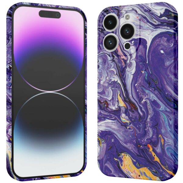 paars goud marmer opdruk_iPhone 14 Pro Max telefoonhoesje met volledige rondom bedrukking (3)