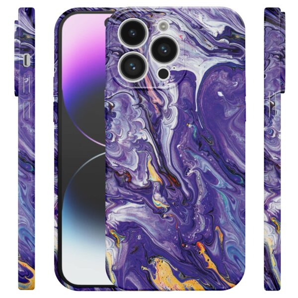 paars goud marmer opdruk_iPhone 14 Pro Max telefoonhoesje met volledige rondom bedrukking (4)
