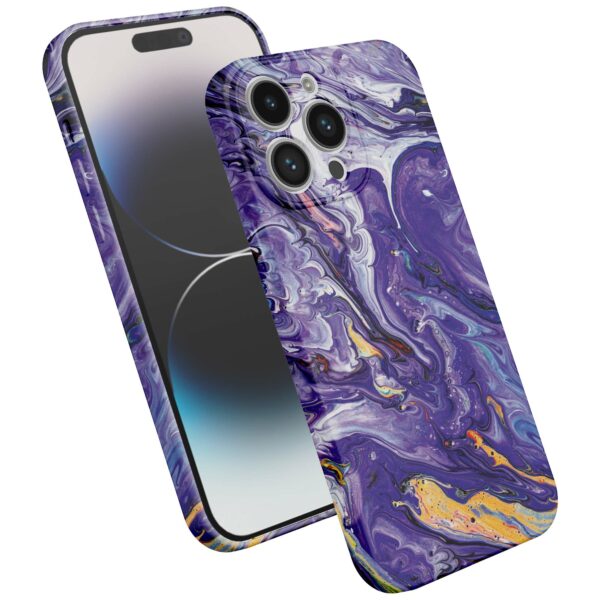 paars goud marmer opdruk_iPhone 14 Pro telefoonhoesje met volledige rondom bedrukking (2)
