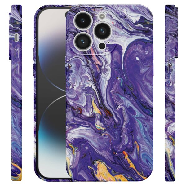 paars goud marmer opdruk_iPhone 14 Pro telefoonhoesje met volledige rondom bedrukking (4)
