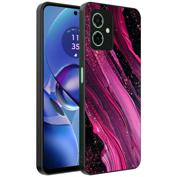 paars roze marmer opdruk_Motorola Moto G64 telefoonhoesje (1)