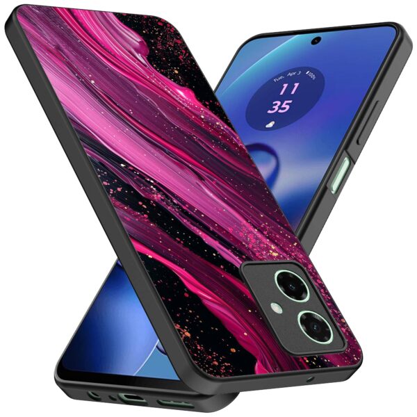 paars roze marmer opdruk_Motorola Moto G64 telefoonhoesje (2)