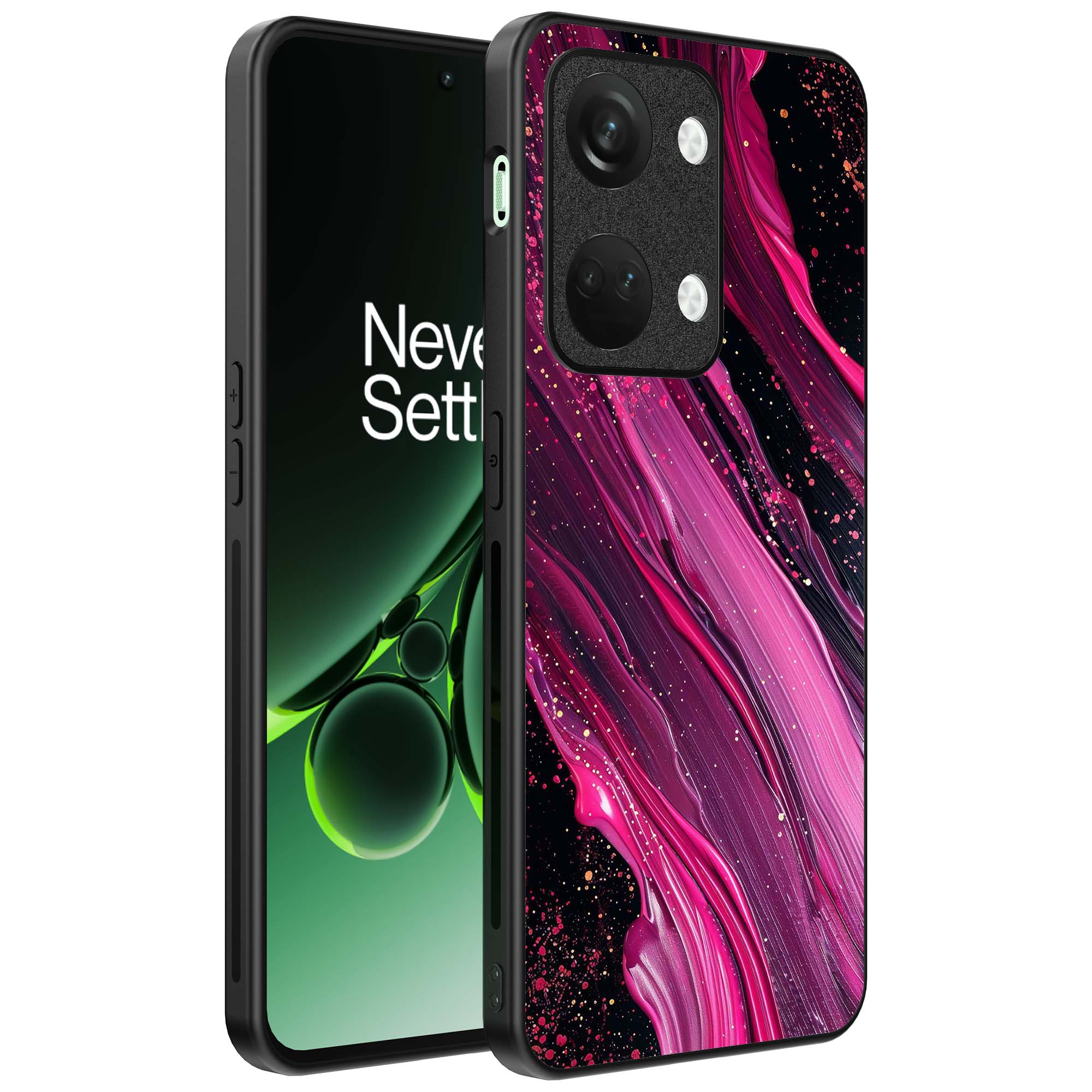 paars roze marmer opdruk_OnePlus Nord 3 Telefoonhoesje (1)