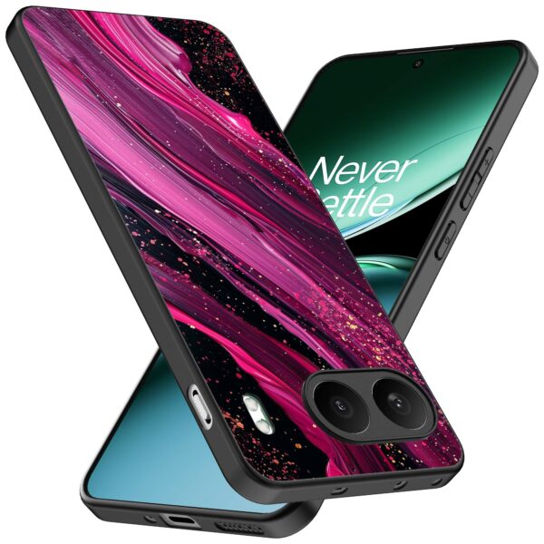 paars roze marmer opdruk_OnePlus Nord 4 Telefoonhoesje (2)