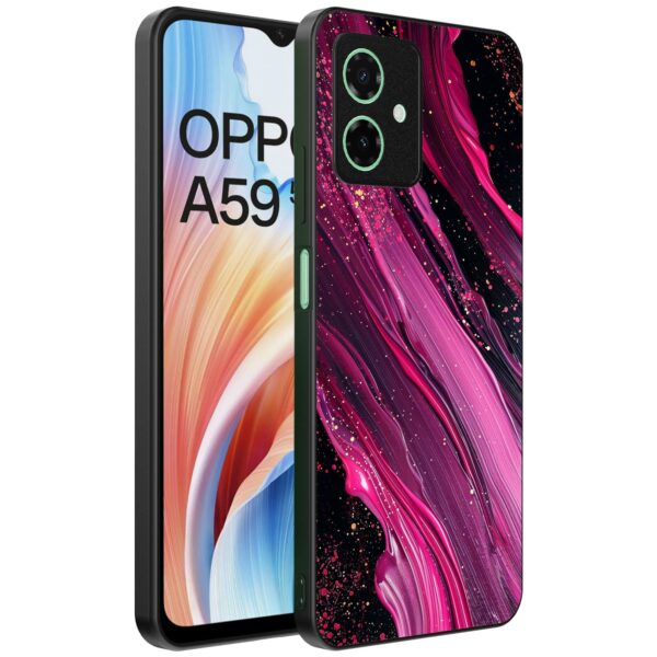 paars roze marmer opdruk_Oppo A59 telefoonhoesje (1)