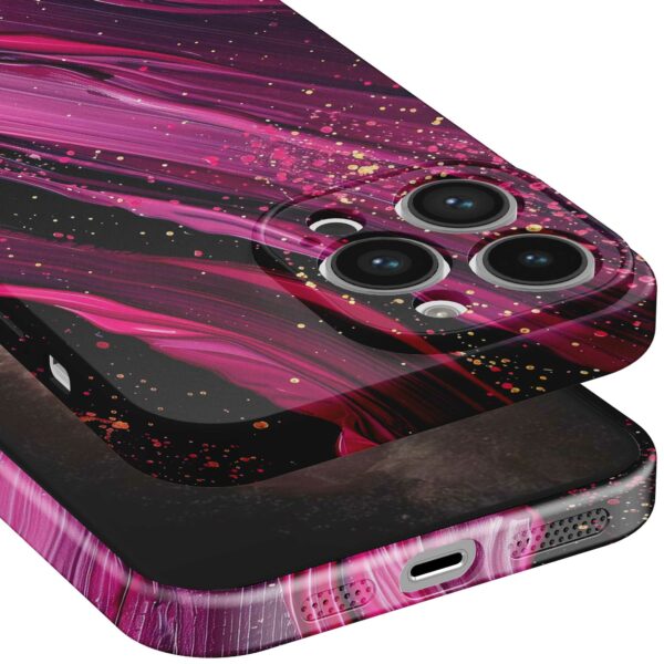 paars roze marmer opdruk_iPhone 11 Pro Max telefoonhoesje met volledige rondom bedrukking (5)