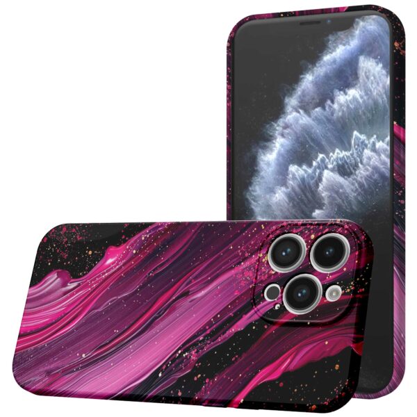 paars roze marmer opdruk_iPhone 11 Pro telefoonhoesje met volledige rondom bedrukking (1)