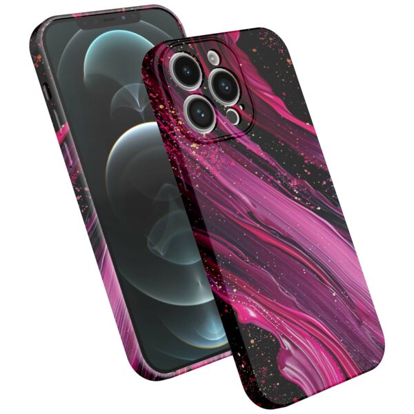 paars roze marmer opdruk_iPhone 12 Pro Max telefoonhoesje met volledige rondom bedrukking (2)