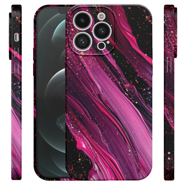 paars roze marmer opdruk_iPhone 12 Pro Max telefoonhoesje met volledige rondom bedrukking (4)