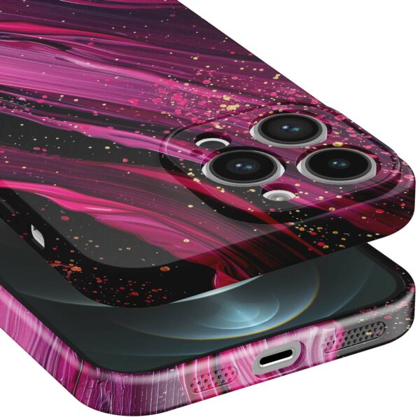 paars roze marmer opdruk_iPhone 12 Pro Max telefoonhoesje met volledige rondom bedrukking (5)