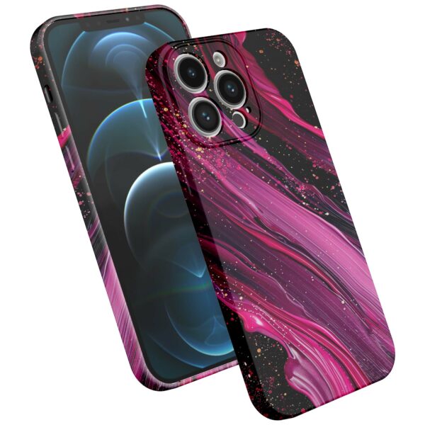 paars roze marmer opdruk_iPhone 12 Pro telefoonhoesje met volledige rondom bedrukking (2)