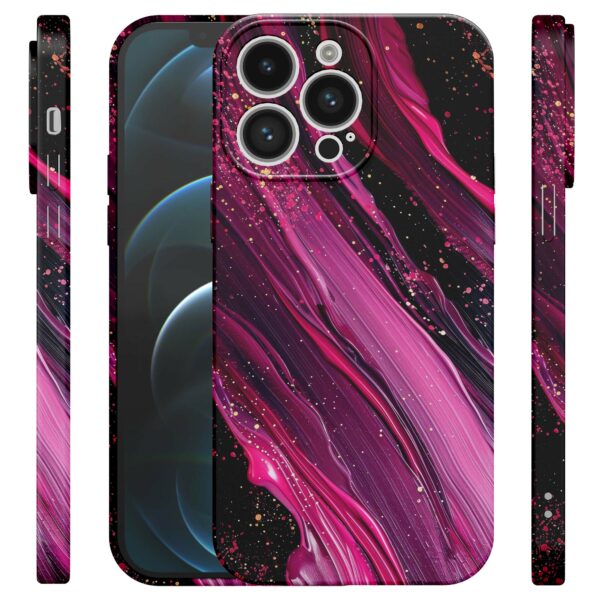 paars roze marmer opdruk_iPhone 12 Pro telefoonhoesje met volledige rondom bedrukking (4)
