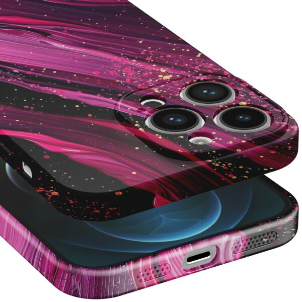 paars roze marmer opdruk_iPhone 12 Pro telefoonhoesje met volledige rondom bedrukking (5)