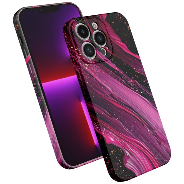 paars roze marmer opdruk_iPhone 13 Pro telefoonhoesje met volledige rondom bedrukking (2)