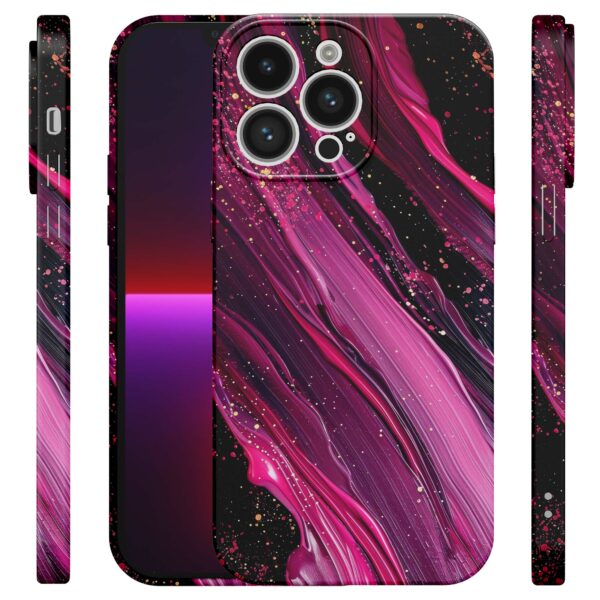 paars roze marmer opdruk_iPhone 13 Pro telefoonhoesje met volledige rondom bedrukking (4)