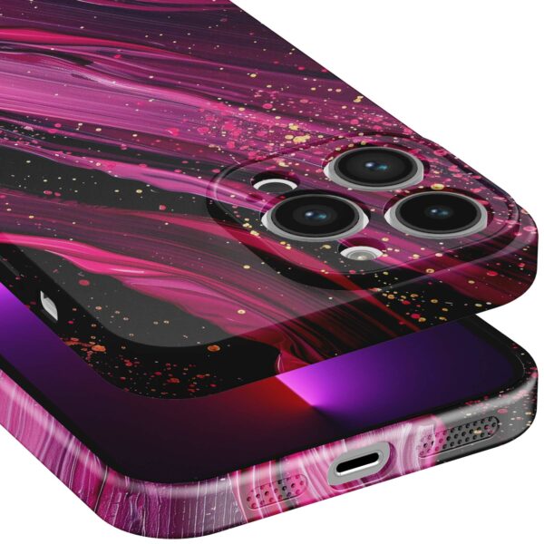 paars roze marmer opdruk_iPhone 13 Pro telefoonhoesje met volledige rondom bedrukking (5)