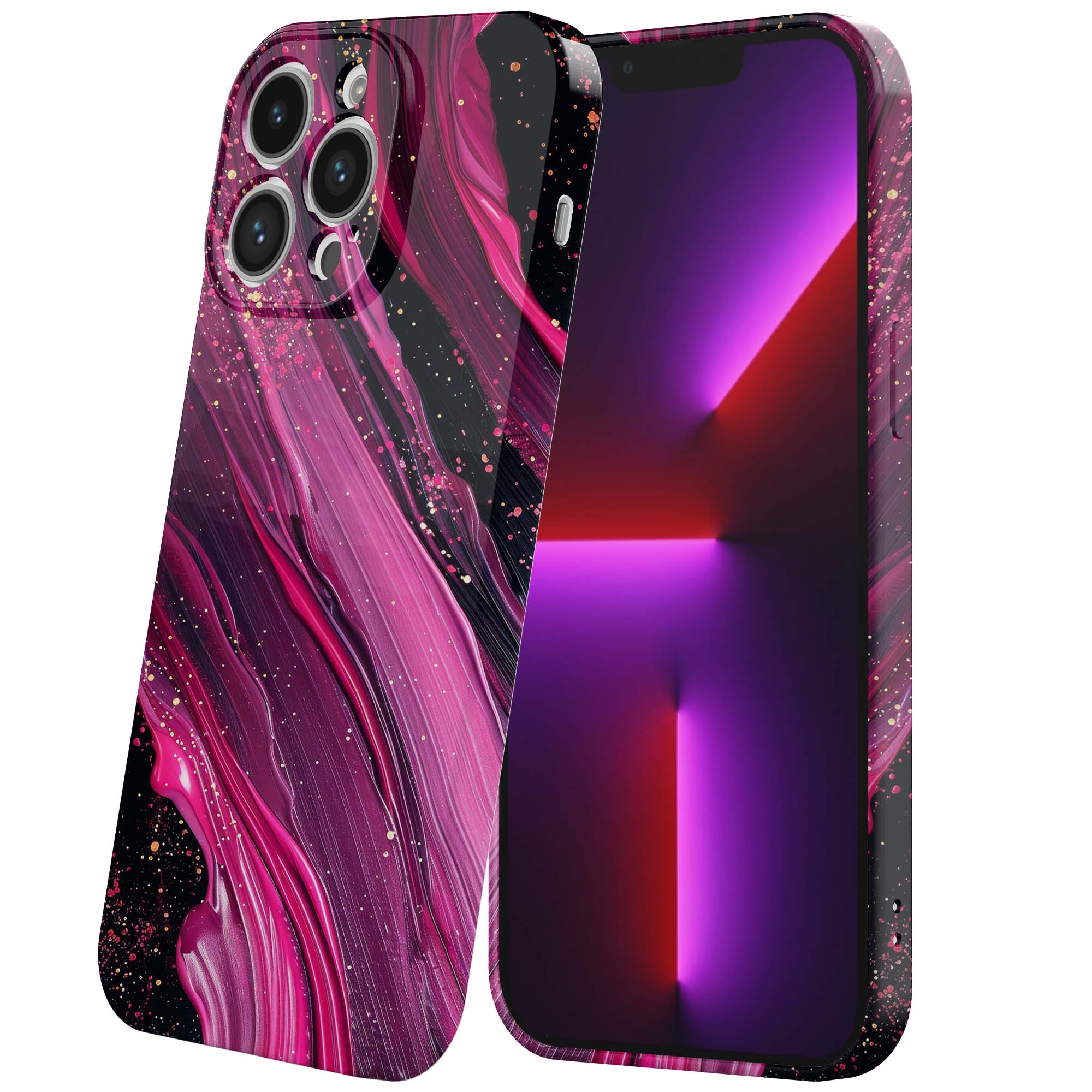 paars roze marmer opdruk_iPhone 13 Pro telefoonhoesje met volledige rondom bedrukking (6)