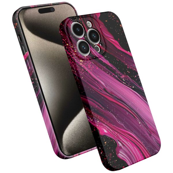 paars roze marmer opdruk_iPhone 15 Pro Max telefoonhoesje met volledige rondom bedrukking (2)