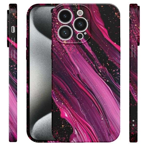 paars roze marmer opdruk_iPhone 15 Pro telefoonhoesje met volledige rondom bedrukking (4)
