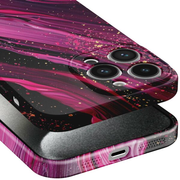 paars roze marmer opdruk_iPhone 15 Pro telefoonhoesje met volledige rondom bedrukking (5)