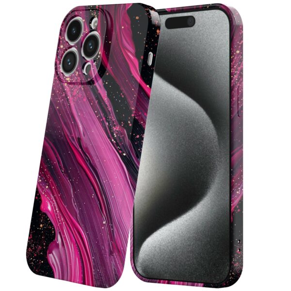 paars roze marmer opdruk_iPhone 15 Pro telefoonhoesje met volledige rondom bedrukking (6)