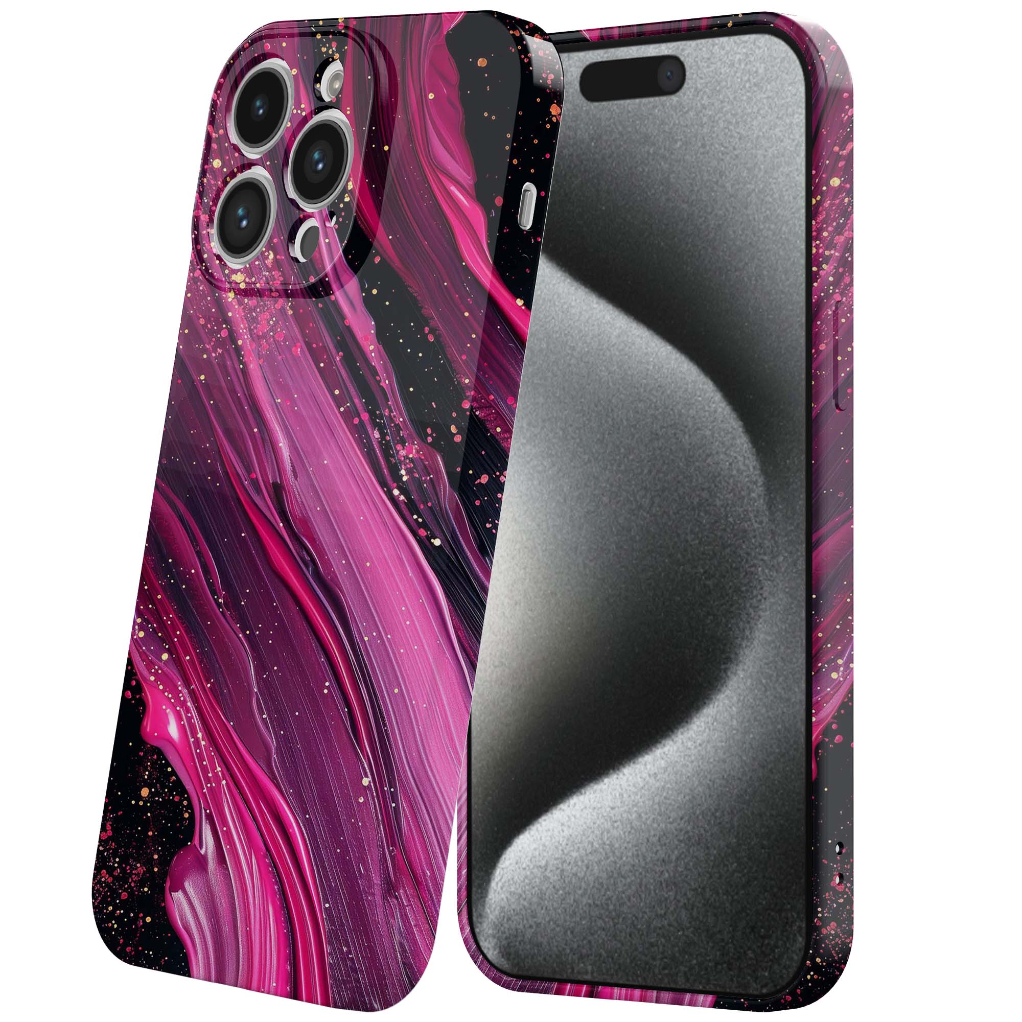 paars roze marmer opdruk_iPhone 15 Pro telefoonhoesje met volledige rondom bedrukking (6)