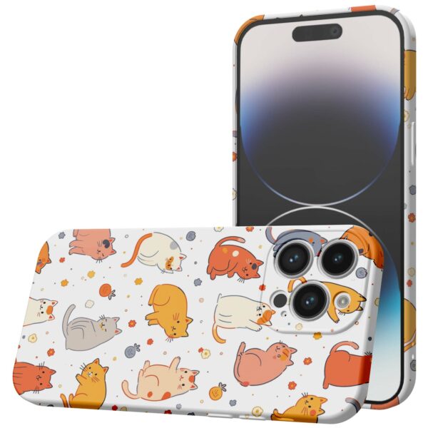 poezen opdruk_iPhone 14 Pro telefoonhoesje met volledige rondom bedrukking (1)