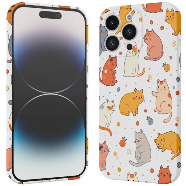 poezen opdruk_iPhone 14 Pro telefoonhoesje met volledige rondom bedrukking (3)