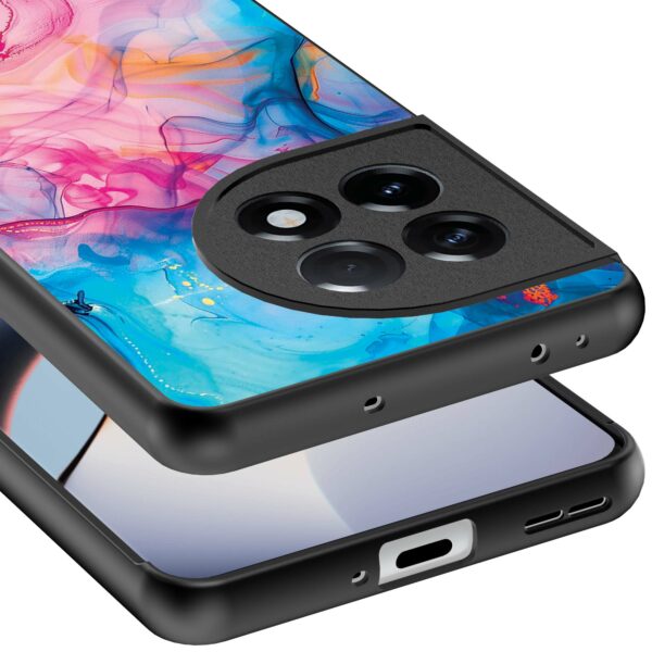 regenboog acryl marmer opdruk_OnePlus 11R Telefoonhoesje (3)