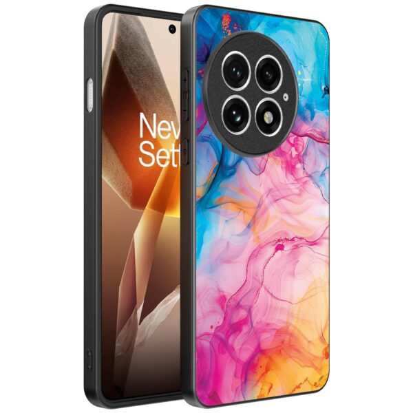 regenboog acryl marmer opdruk_OnePlus 13 Telefoonhoesje (1)